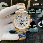 Swiss Longines Master Collection Replica Moonphase Chronograph Two Tone Watch